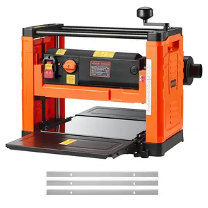 VEVOR Thickness Planer, Two Speed, 13-Inch Width Worktable Power Benchtop Planer, Three-Blade, 2000W 23500 RPM Powerful Motor, Dual Rollers, Over Protection, Woodworking for Hard Soft Wood Material