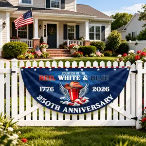 Courtesy Of The Red White And Blue Semicircular Flag, America 250th Anniversary Flag