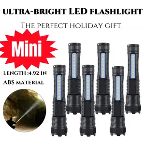 6PCS USB charging LED flashlights - Mini powerful flashlighPerfect for outdoor camping, home disaster preparedness,fishing and vehicle use