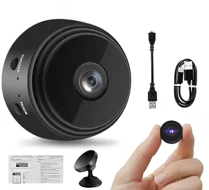 A9 Mini Camera, 1080P HD IP Camera with Magnetic Back Cover, Home Security Mini Camcorder Micro Video Surveillance Camera (Black)