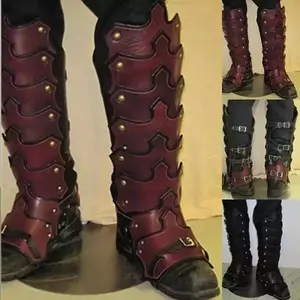 Medieval Faux Leather Leg Guards