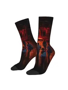 1 Pair Hip Hop Retro stranger things season 5 Crazy Men's compression Casual Daily Socks Unisex Harajuku Seamless Printed Funny Novelty Happy Crew Sock