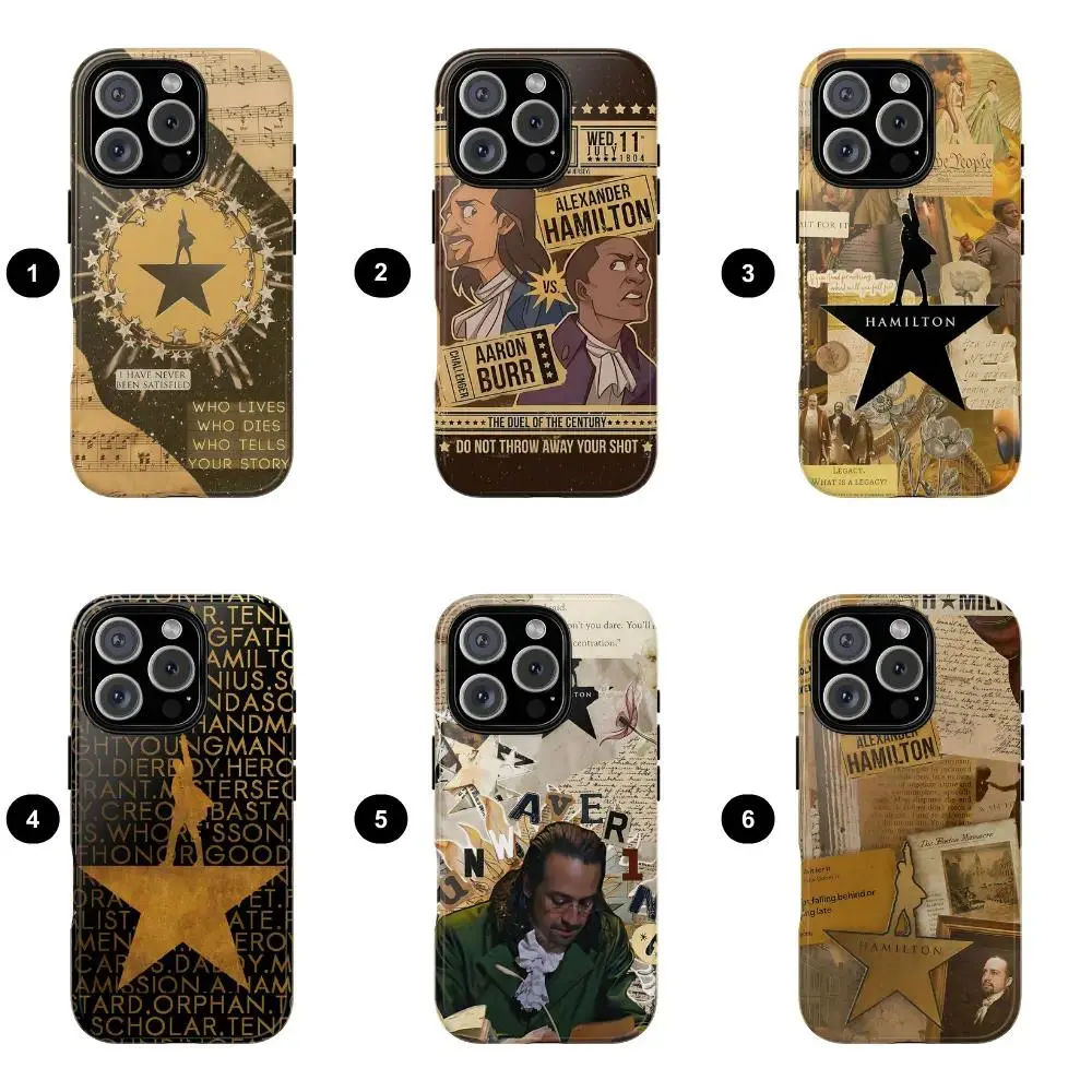 Hamilton  An American Musical Phone Cases For iPhone 17 16 15 14 13 12 Promax Pro Plus, Double-layer hard shell protection,best Gift