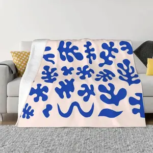 Henri Matisse Blanket Fleece Textile Decor Nordic Geometric Algae Portable Super Soft Throw Blankets for Home Outdoor Quilt summerwins
