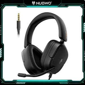 NUBWO HG04L Gaming Headset for PS5/PS4, Xbox Series X|S/Xbox One, Switch – 250g Lightweight, Clear Unidirectional Mic, Soft Memory Earmuffs, 3.5mm Jack for Gaming & Work