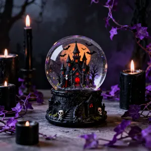Magic Resin Halloween Crystal Ball Ornament for Home Decor