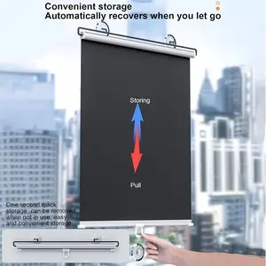 Full Sun Blocking Retractable Blind No Drilling Balcony Insulation Shade Curtain Kitchen Bedroom Living Room Bathroom Window Roll Up Curtains