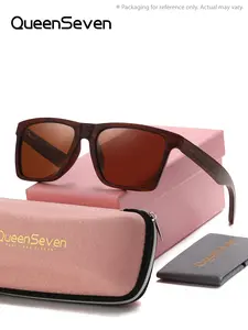 QueenSeven 1 Piece Unisex Full Frame Sunglasses，Square Frame Sunglasses UV400 Trendy Frame