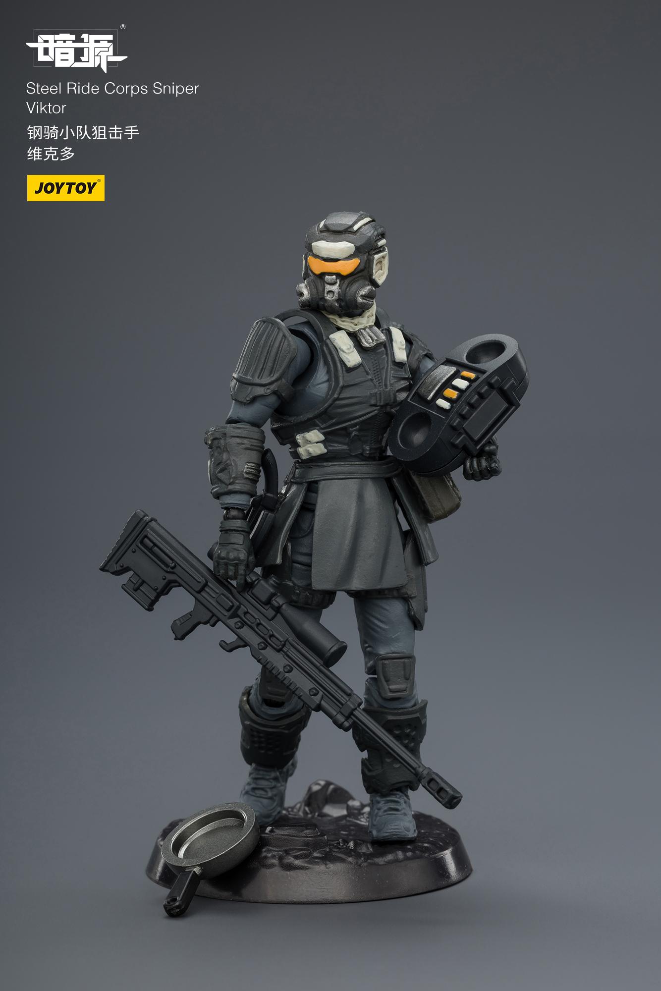 JOYTOY Dark Source 1/25 Action Figures Steel Ride Corps Guard Kael  Steel Ride Corps Engineer  Chris Steel Ride Corps Assaulter Albedo