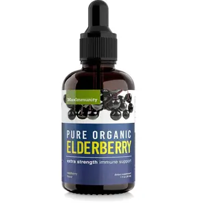 Organic Elderberry Syrup, 30 Day Supply, Black Elderberry Liquid for Immune Support, Sambucus Elderberry Syrup - Liquid Extract Drops for Kids & Adults - Extra Strength (1 Pack)