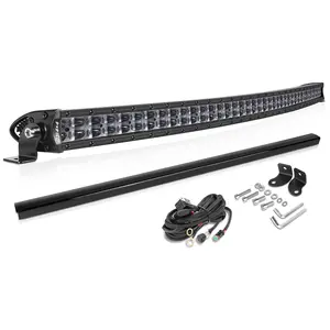 40 Inch Curved LED Light Bar, Super Slim 360w Off Road Dual Row LED Driving Light Spot Flood Combo Work Light Roof Bumper Light Bar for Trucks UTV ATV SUV RZR Wrangler JK JL Boat