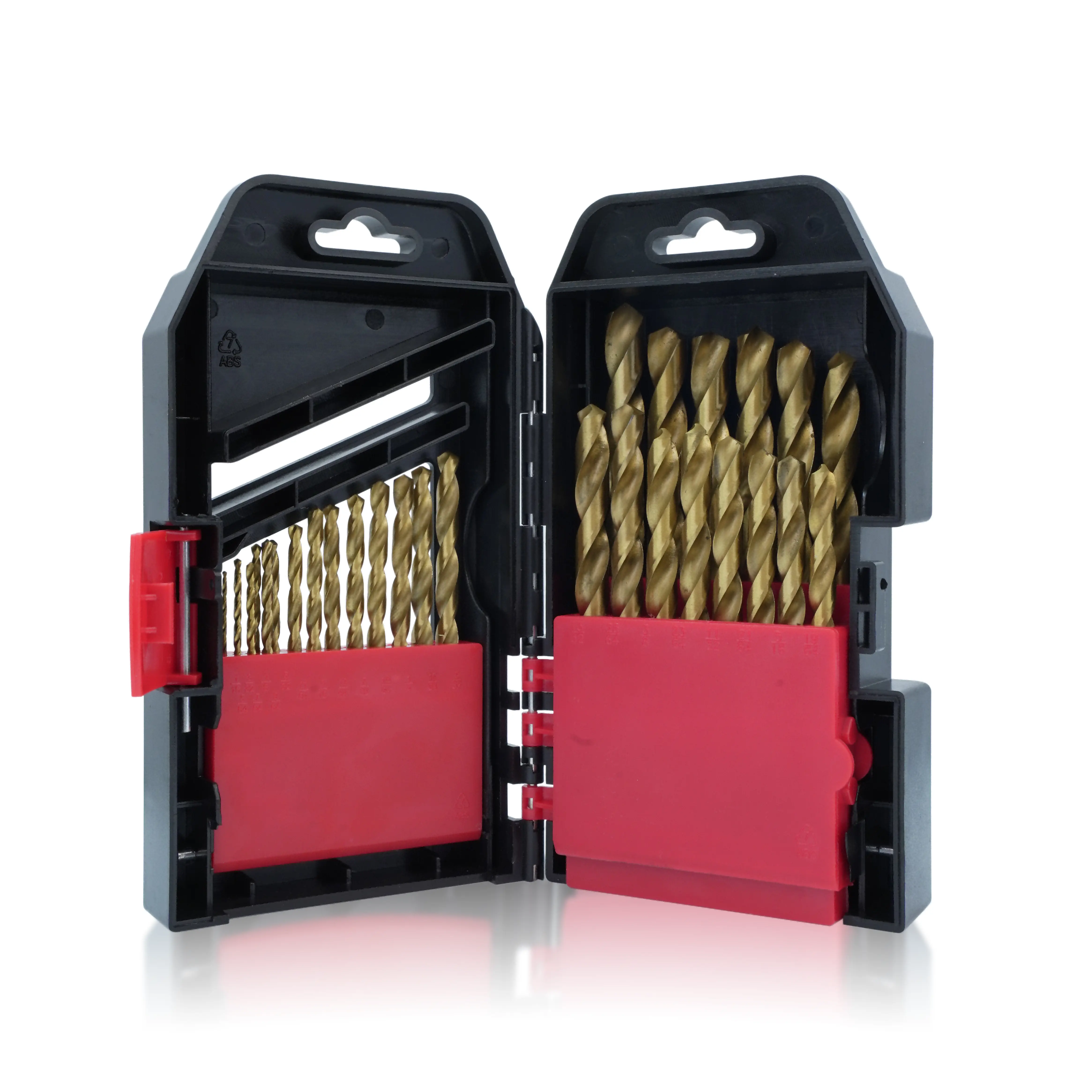 29PCS Durable Titanium-Coated High Speed Steel Twist Drill Bit Set (1/16"-1/2") with Spiral Flute, Organizer Case, Power Tool Accessories for DIY Home Improvement, General Drilling Tasks, Handymen & DIY Enthusiasts, Tools And Gadgets