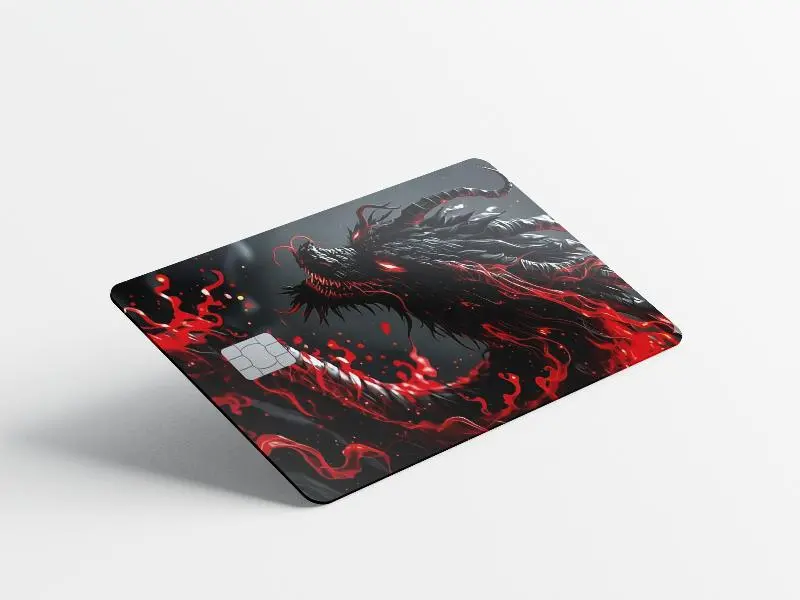 Obsidian Dragon Black Card | Premium Credit Card Art Durable Custom