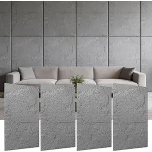 Stone Wall Panels, 4 count PU Faux Stone Panels .24"x23.62",  Lightweight Wall Panels for Interior Wall Decor,  Stone Texture Panels for DIY, TV Wall, Bedroom, Living Room, Office &