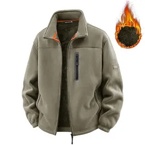 Men’s Stand-Collar Fleece-Lined Jacket — Trendy, versatile, personalized, stylish, skin-friendly, comfortable, anti-pill, warm coat