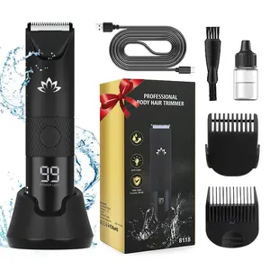 Electric body hair shaver — intimate area hair trimmer, unisex — USB charging, waterproof and hygienic shaver, safe and fast, cordless design, great gift
