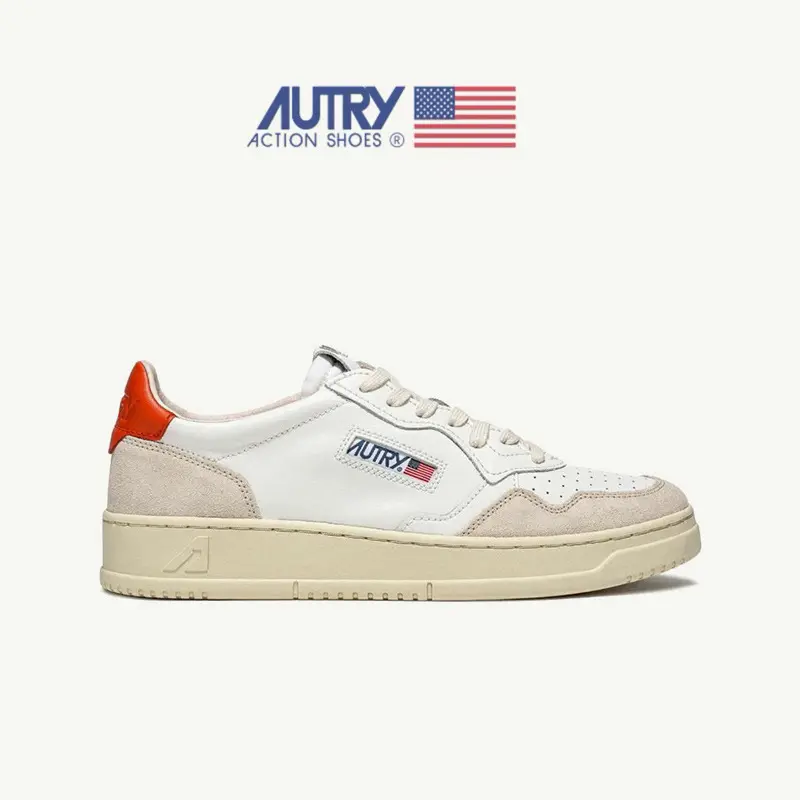 Grayish-white with orange tail