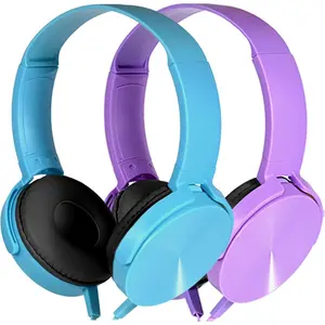 L-HPS026  2 Pack Kids Headphones for School Classroom, Wired Computer Online Learning Headset for K-12 Students, Durable Soft Swivel On Ear Pads Earphones for Laptop PC Meetings Calls (Light blue+Purple)