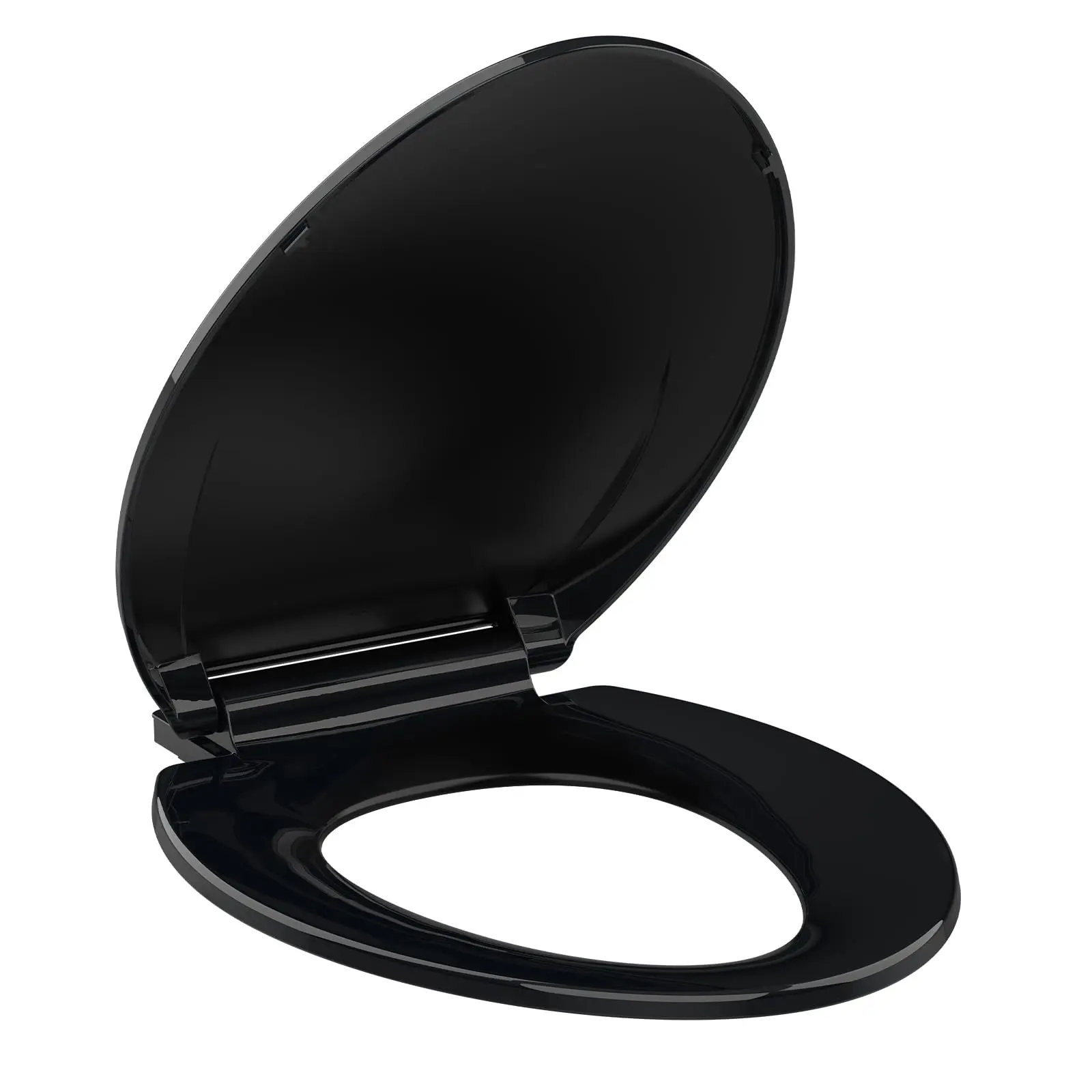 GARVEE Ergonomic Modern Elongated Toilet Seat - Slow Close, Hygienic and Easy to Clean, Quick Release, Durable Construction, Easy Installation (Black Home Improvement Bathroom Fixture)