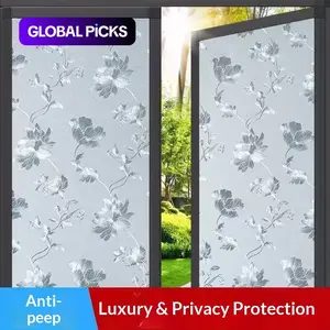 Static Glass Sticker, No Glue Glass Film, Transparent Non-Transparent, Frosted Glass Film, Light, Suitable for Bathroom Privacy, Bedroom Shade, Decorative Window Stickers