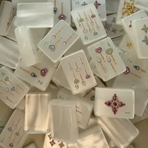 Luxury American Mahjong Tiles Gift Set  – 160 engraved Tiles ,Handmade Engraved Design, Perfect Graduation & Father’s Day Gift