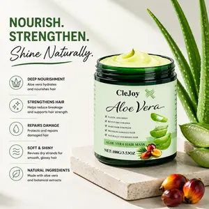100g Natural Herbal Aloe Deep Moisturizing Nourishing Repair Conditioning Treatment Soothes Dry Scalp Skin Hair Fuzz Patches Kit