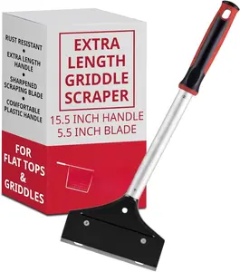 Flat Top Grill Scraper 15.5" Long Griddle Tool by  Co., 5.5" Replaceable  Kitchen Scraper for Cleaning Griddle & Flat Top Grill for Diner, Bar, Hotel, Restaurant &  Service - 90018