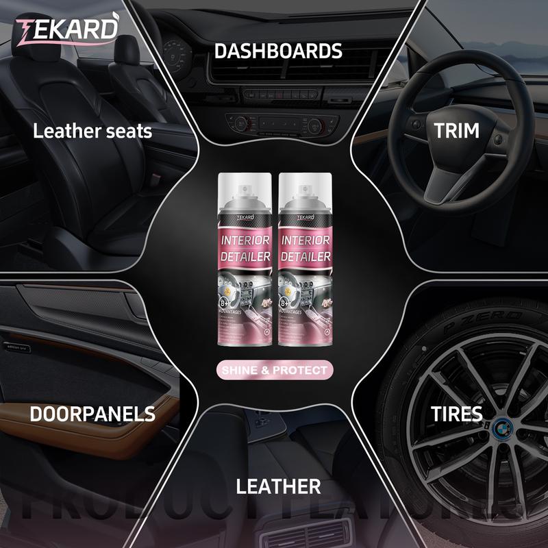 TEKARD Detailer - Ultimate Protection for Vinyl. Rubber. and Plastic Surfaces Car Interior Detailer and Protectant. waterless Spray Wax:Plastic. Rubber. Leather Cleaner for Car lnteriors&Exteriors、Quick Detailer、Automotive Care、Durable Protection Glossy