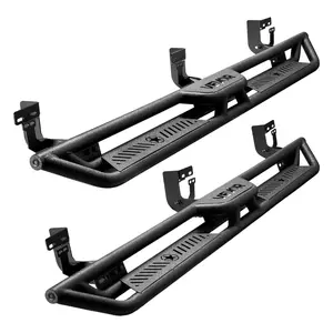 VEVOR Running Boards, 6 Inches Side Steps Compatible with 2009-2018 Dodge Ram 1500 Crew Cab, 2010-2025 Dodge Ram 2500 3500 Crew Cab(Not Fit 2019-2025 Ram 1500 New Body), Wide Non-Slip Black Carbon Steel Nerf Bars, 550 lbs Load Capacity