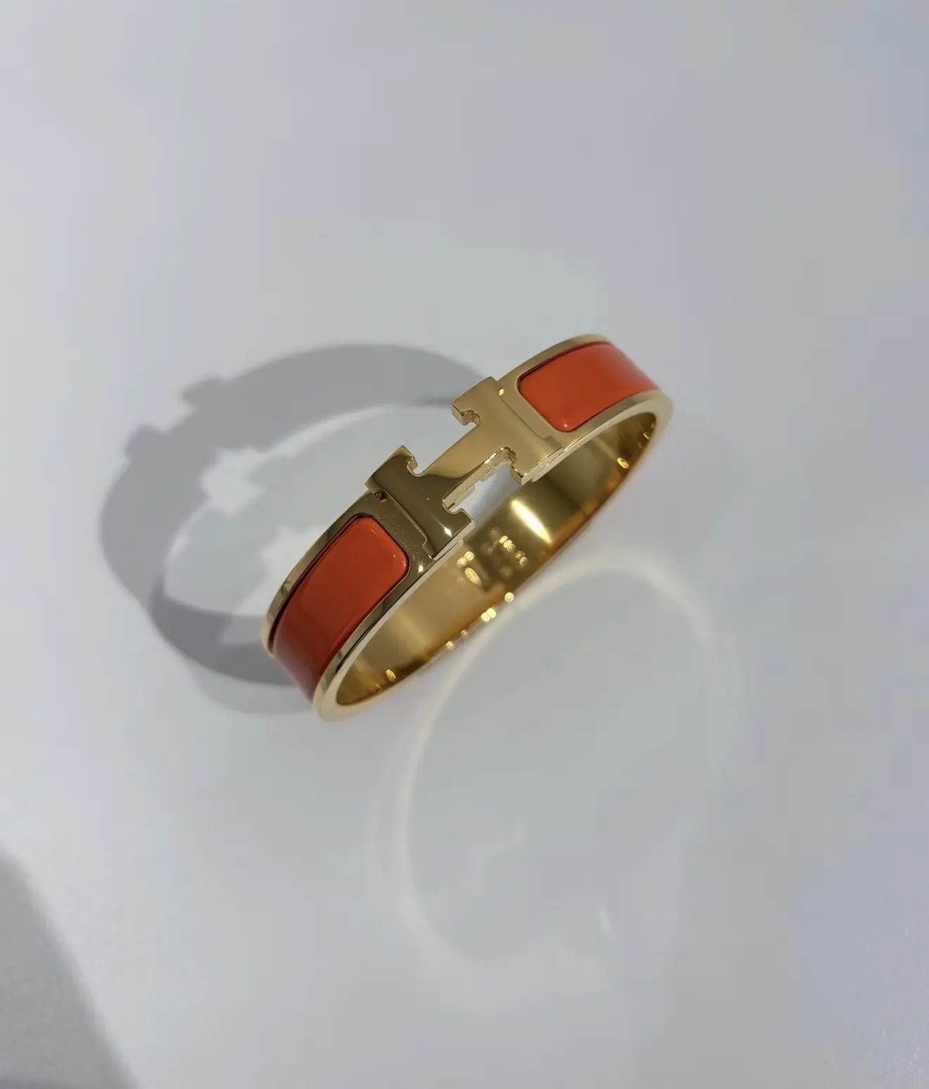 Pre-owned H Bracelet Orange/Gold