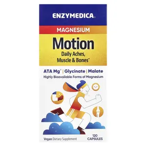 Enzymedica Magnesium Motion, 120 Capsules (350 mg per Capsule)