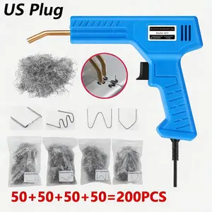 Plastic Welding Machine Car Bumper Welding Gun with 200 Nails, Durable Body Repair Tool Set for Car Bumpers Kayaks Plastic Products, Handheld Plastic Welder