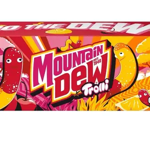 Trolli Mountain Dew Sugar Free 12 Pack Case Soda Drink Beverage