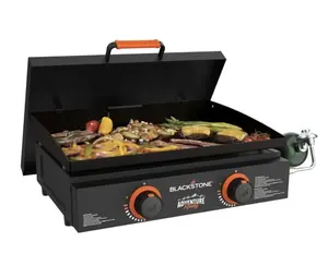 Adventure Ready 2-Burner 22" Propane Griddle with Hard Cover in Black