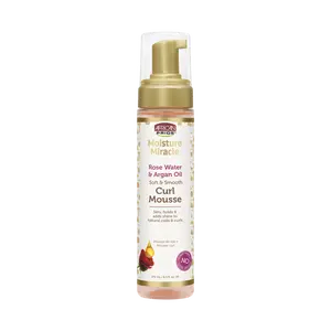 AFRICAN PRIDE MOISTURE MIRACLE ROSE WATER & ARGAN OIL CURL MOUSSE, 8.5FL OZ