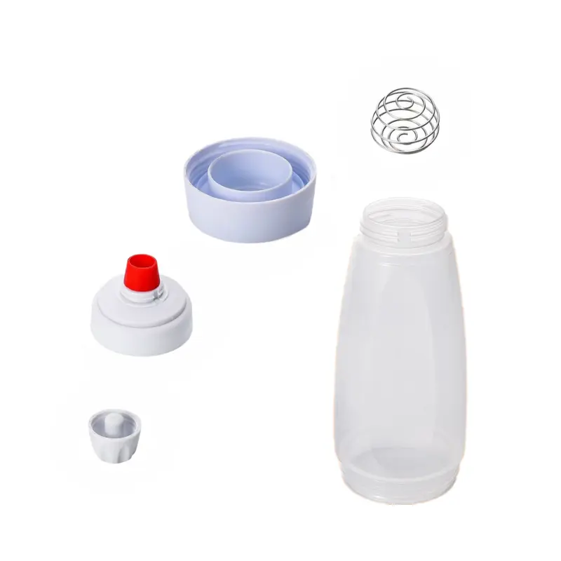 MIUVA Stainless Steel Pancake Batter Dispenser & Mixer with Silicone BlenderBall Wire Whisk, Smooth Squeeze Bottle Baking Utensil for Cupcakes, Crepes, Thanksgiving Tableware Gift