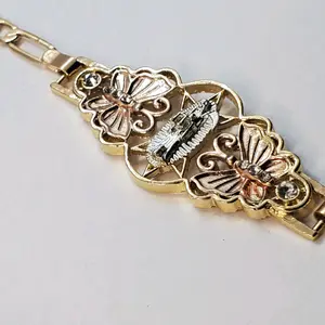 santa muerte bracelet with butterflies