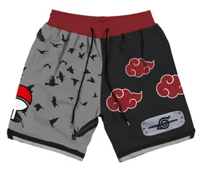 Itachi Uchiha Shorts Cloud Akatsuki Men's Basketball Shorts With Four Pockets Itachi Uchiha Shorts Cloud Akatsuki Men's Basketball Shorts With Four Pockets