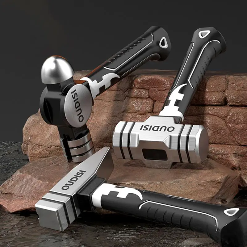 Mini Hammer, 18cm Multifunctional Mini Hammer, Short Handle Hammer, Professional Hand Tool for Home & Office Heavy Duty Hardware Industrial Use