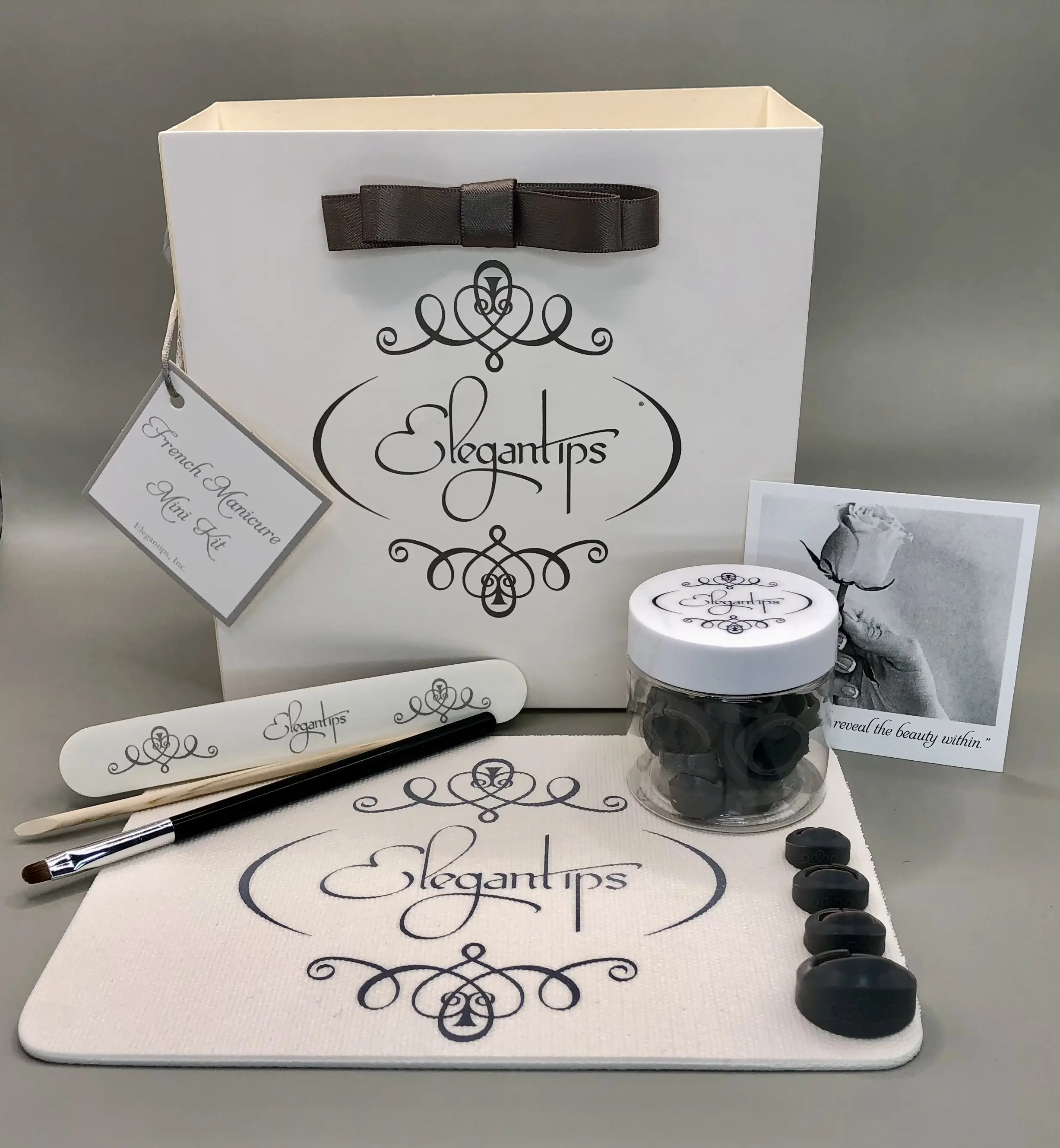 Elegantips French Manicure & Pedicure Mini Kit Nail Care Gift