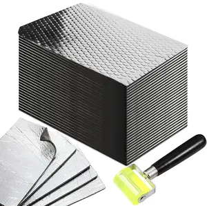 43Sqft /32Sqft 16"x10" Thermal Sound Deadener Car Heat Shield Insulation Noise Reduce Mat 7mm Thickness 276mil Mats with Roller,for Auto Hood Engine Roof Door and Trunk
