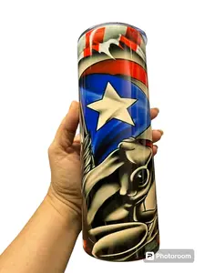 Puerto Rico, Venezuela, Mexico, El Salvador  and colombia  Sublimated 20 oz tumbler double wall insulated with Lid and straw Beverage Drinkware Flasks Stainless Coffee Mug