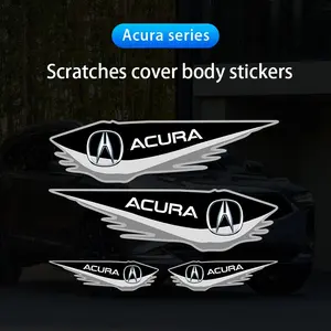 4Pcs Car Stickers Scratch Blocking Vinyl Decals Decorative For Acura ADX RDX ZDX Integra NSX MDX TLX CDX ILX RLX TL RL