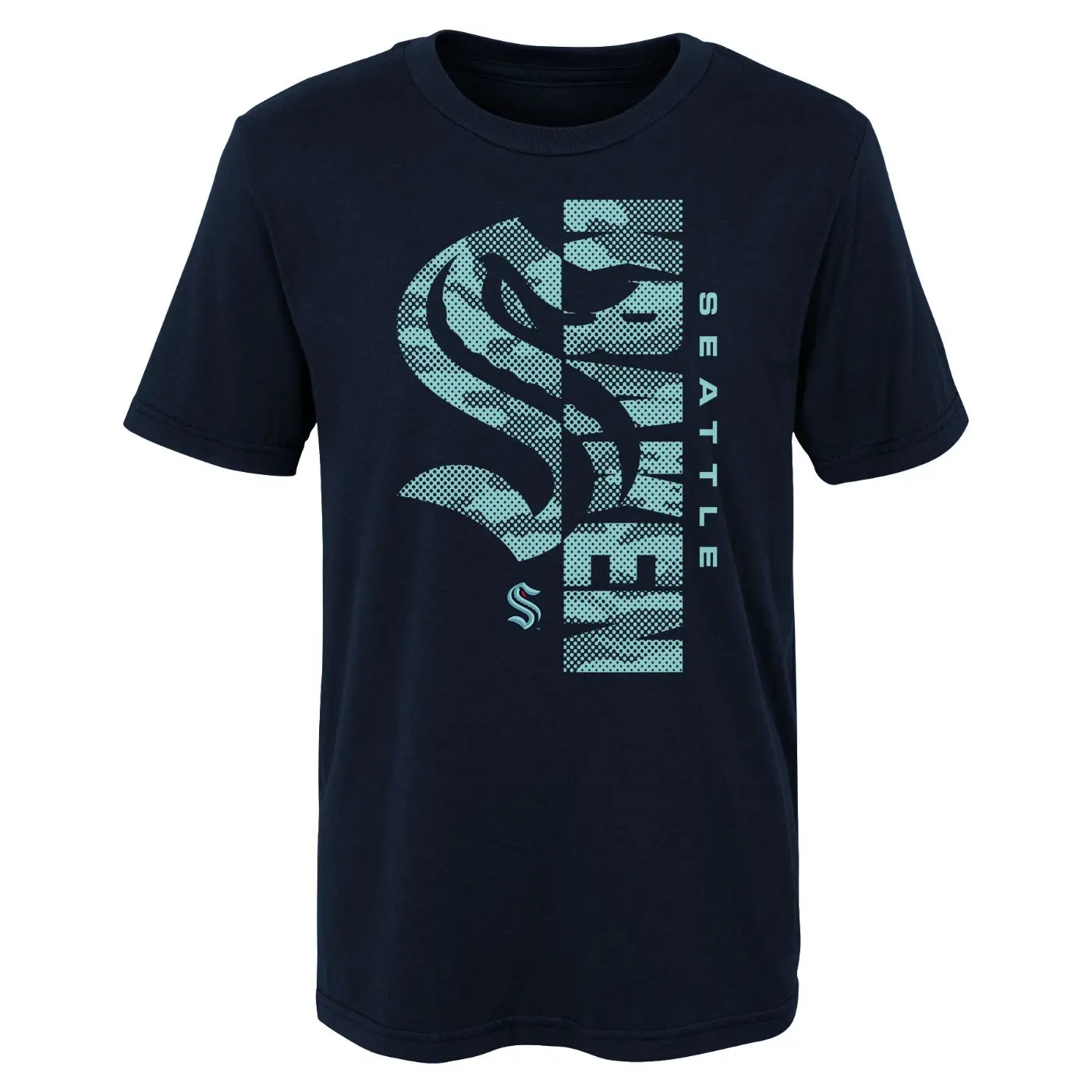 Seattle Kraken Youth Cool Camo Short Sleeve