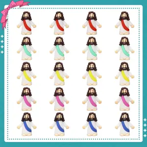 Household daily necessities 20 Pcs Little Jesus Figurines Mini Jesus Figures Pocket Jesus Religious Gifts for Easter Egg Stuffers Christmas Decorations to Hide and Seek Sunday School Baptism Activities
