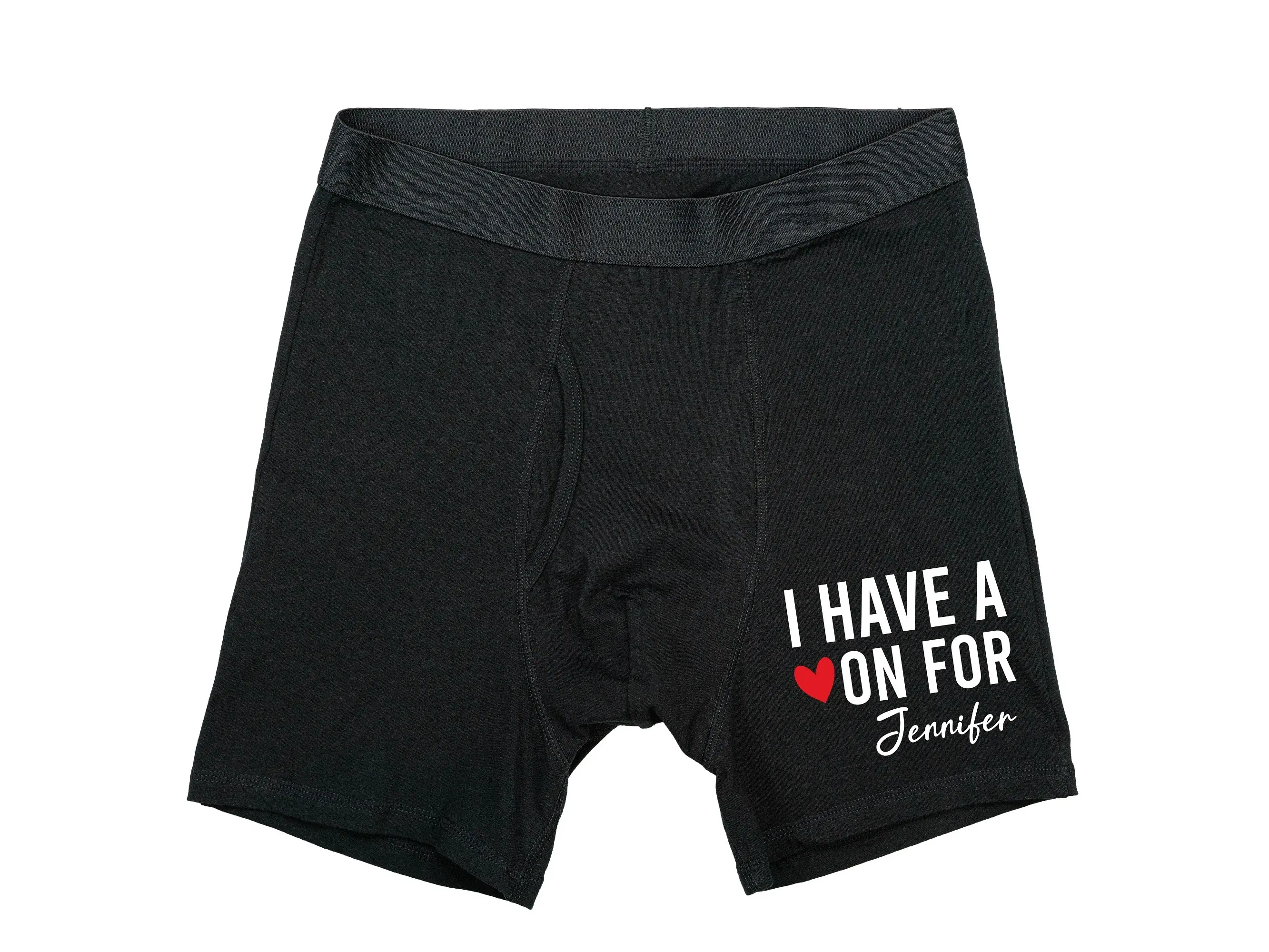 I Have A Heart On For Boxer, Customized Gift For Him, Valentines Day Gift Boyfriend, Personalised Men Underwear, Husband Gift, Personalized Boxer Briefs, Sexy Groom Boxers , Honeymoon Brief Gift