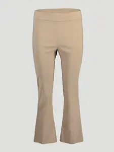 Leo Crop Flare Pant in Beige