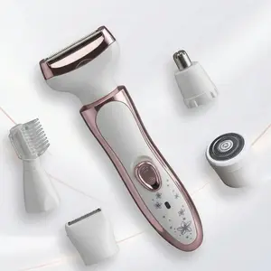 Bikini Trimmer for Women, ElectricShaver and Razor Rechargeable4-in-1 Body andFacial Epilator,  Painless Trimmingof Pubic Hair, Face, Underarms and Legs, Summer Gift lip chin underarm leg private area
