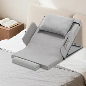 Modern Ergonomic Electric Adjustable Bed Backrest Furniture - 300 lbs Capacity, 4-68° Lift Range, Machine-Washable Grey Carbon Steel Frame, Sponge Fibre Cotton Padding, Safety Rails, Assembly Required, Durable for Elderly Mobility Assistance & Recovery