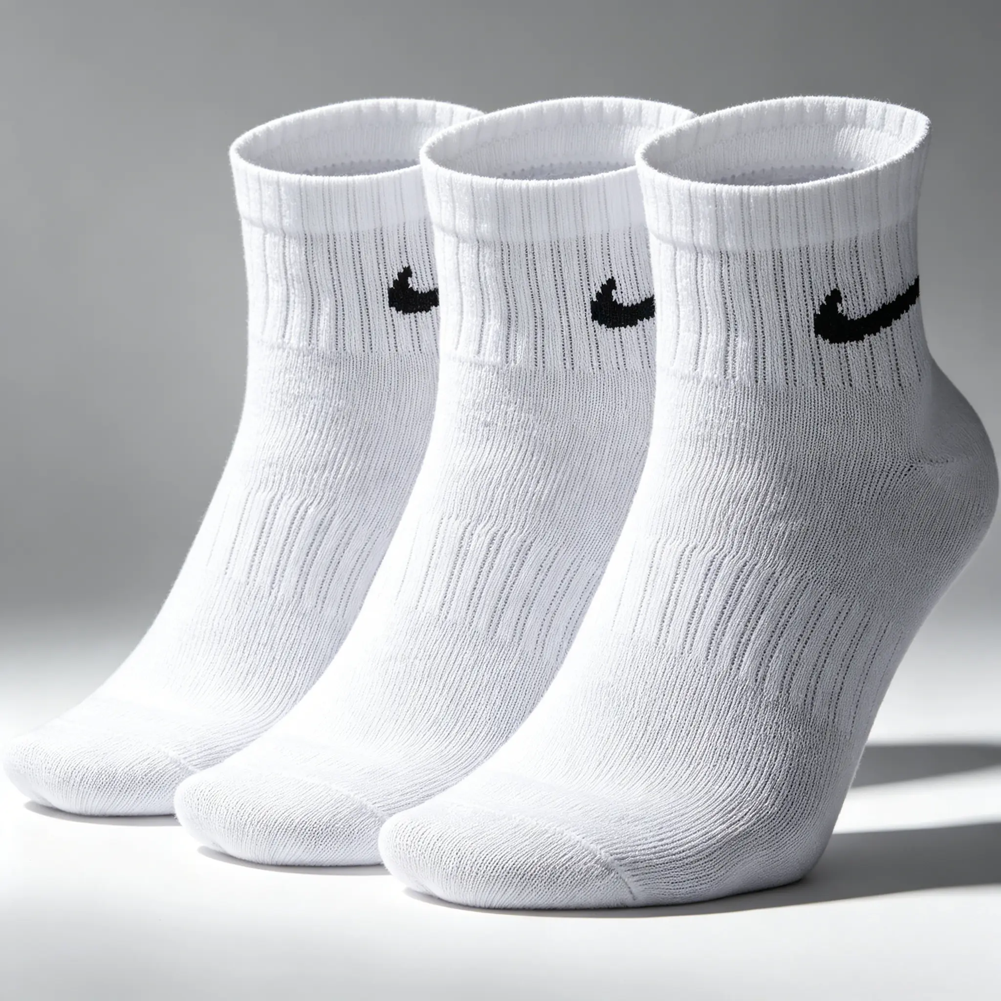 Nike LOGO Solid-Color Comfortable Sports Socks, 3-Pair Pack, Menswear